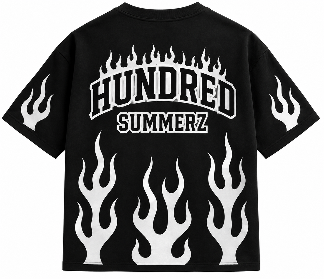 Heat Wave Tee in black, back view